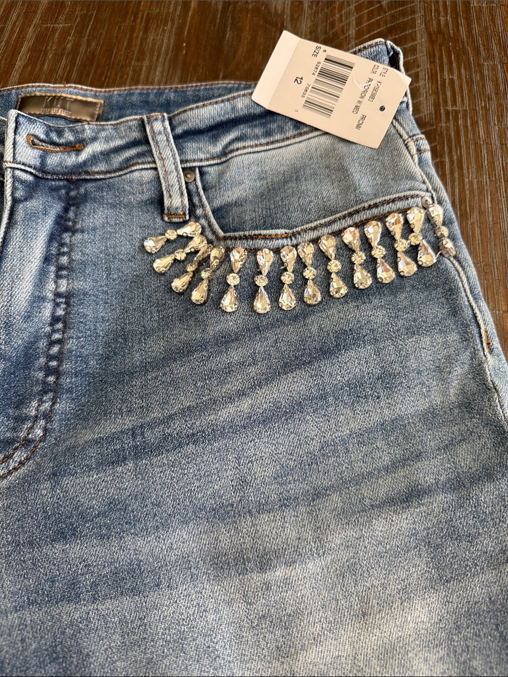 KUT from kloth high rise Rachel fab an mom Jean size 12 nwt